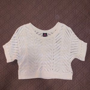 See through short sleeve sweater